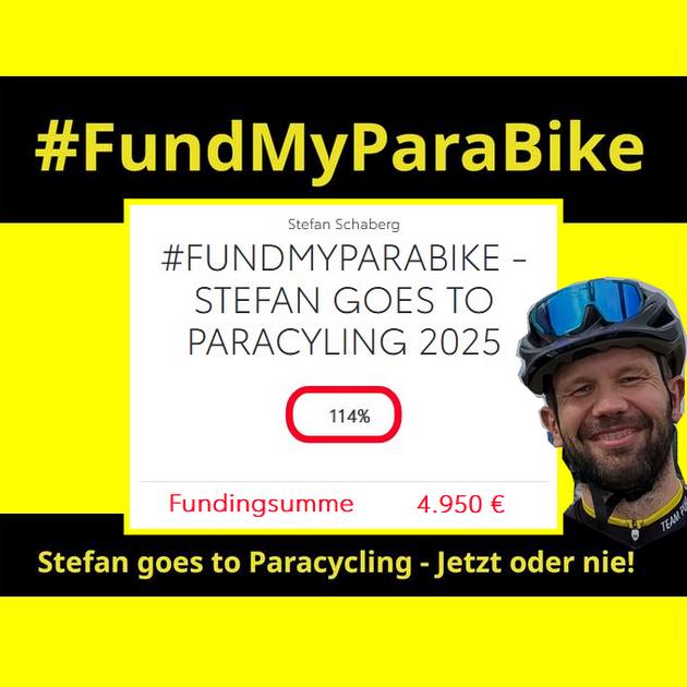 FundMyParaBike Fundingsumme 4950 €